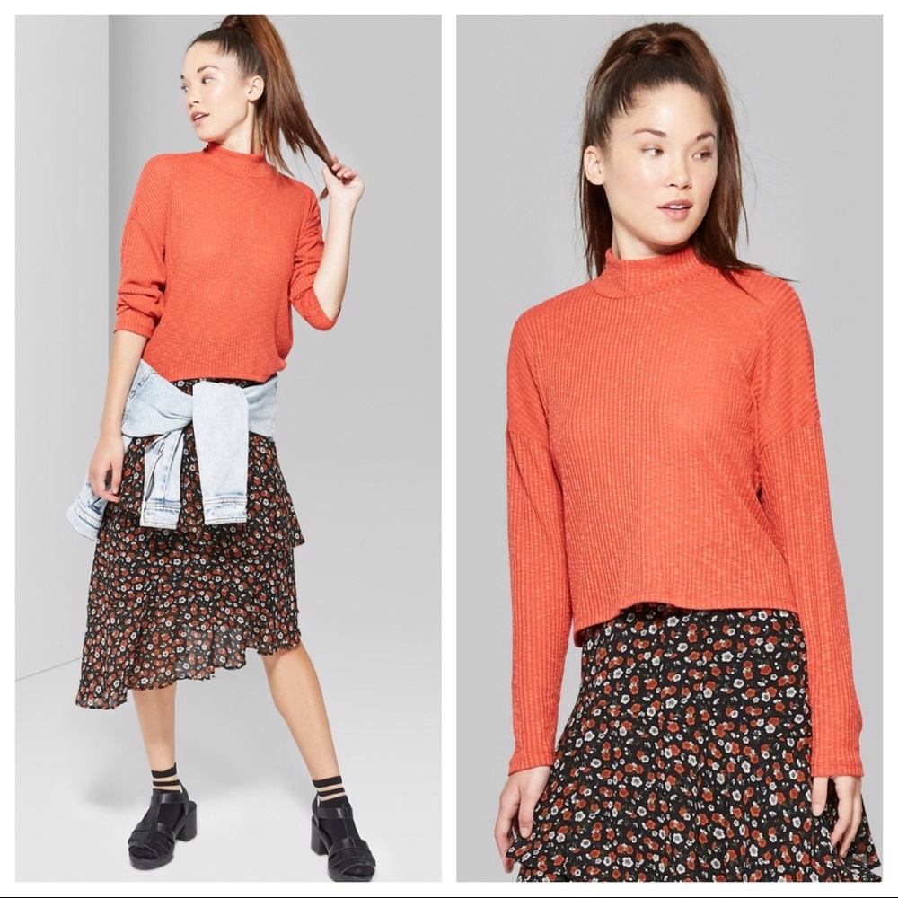 Wild Fable | Boxy Mock Neck Sweater